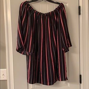 French connection navy off shoulder dress
